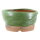 Bonsai pot 13x13,5x7,5cm green round glaced
