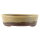 Pot à bonsaï 21x19,5x6,5cm marron sable ovale en grès émaillé