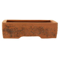 Bonsai pot 22,5x17,5x6,5cm redbrown rectangular unglaced