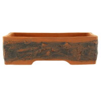 Bonsai pot 22,5x17,5x7cm brown rectangular unglaced