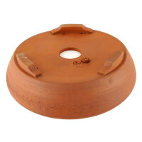 Bonsai pot 26,5x26,5x8,5cm redbrown round unglaced