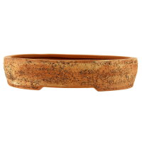 Bonsai pot 36x26x7,5cm redbrown oval unglaced