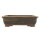 Bonsai pot 38,5x29x11cm darkbrown rectangular unglaced