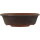 Bonsai pot 22,5x23x6,5cm darkbrown round unglaced