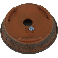 Bonsai pot 24x23,5x6cm darkbrown round unglaced