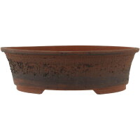 Bonsai pot 23,5x23x7cm darkbrown round unglaced