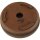 Bonsai pot 23x23x6,5cm darkbrown round unglaced