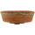 Bonsai pot 27,5x26,5x8,5cm brown round unglaced