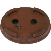 Bonsai pot 31x24x6cm brown oval unglaced