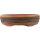 Pot à bonsaï 44x37x11cm marron foncé ovale en grès