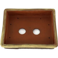 Bonsai pot 28x22,5x7cm dark grey rectangular unglaced